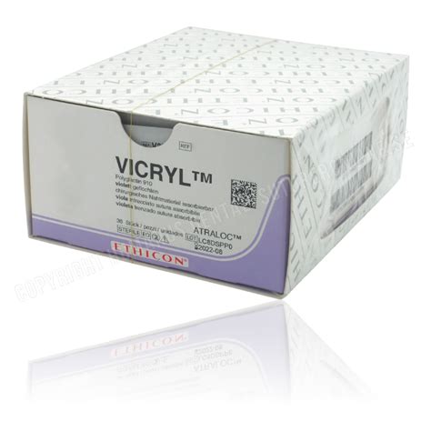 Vicryl suture 8-0, V547G, 2xGS-9 needles, 20 cm purple - Suture Online