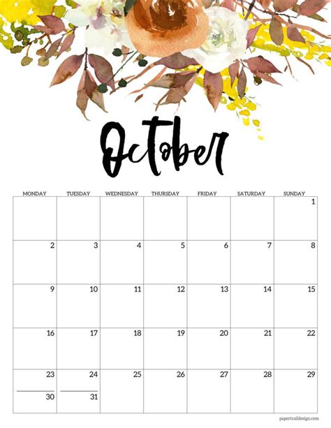 Free printable calendar 2023 floral – Artofit