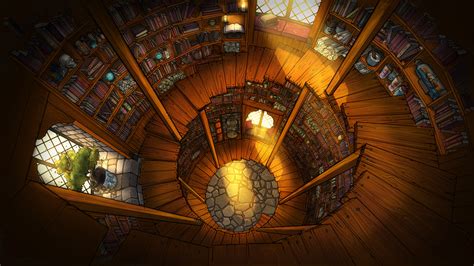 Wizard Tower Interior by David Abouaf : r/ImaginaryLibraries