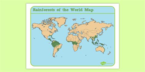 Jungles Of The World Map - Map Of Europe