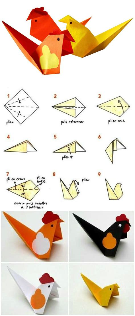 DIY cocottes et poussins en origami - Idées conseils et tuto Origami ...