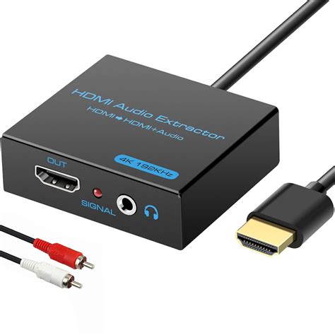 HDMI Audio Extractor Splitter 4K hdmi to hdmi 3.5mm Audio Adapter ...