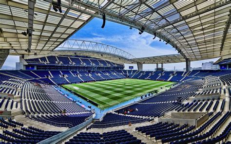 Télécharger 4k, estadio do dragao, inside view, football field ...