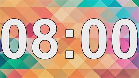 8 minute timer with Colorful background - YouTube