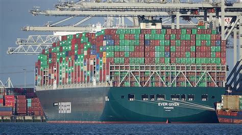 Huge Container Ship Blocks Suez Canal