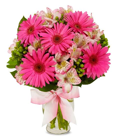 Playful Pink Gerbera Daisy Bouquet - FlowersForYou.com