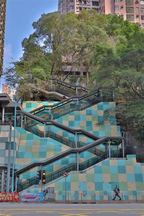 The Stair To Residential Area at Fortress Hill of Hong Kong. 2 April ...