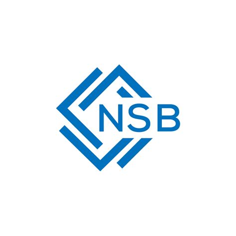 NSB letter logo design on white background. NSB creative circle letter ...