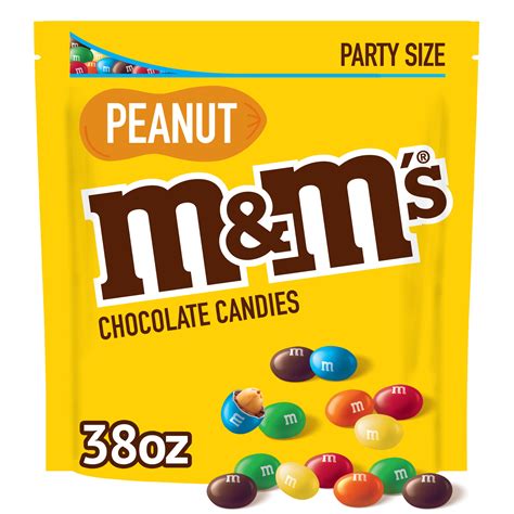 M&M'S Peanut Milk Chocolate Candy Party Size Bag - 38oz - Walmart.com ...