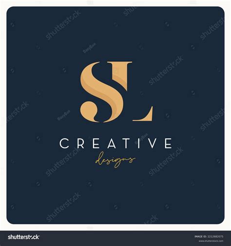 Monogram Sl Logo Design Creative Letter Stock Vector (Royalty Free ...