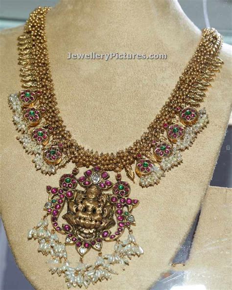 Antique Haram Designs in Gold - Jewellery Designs