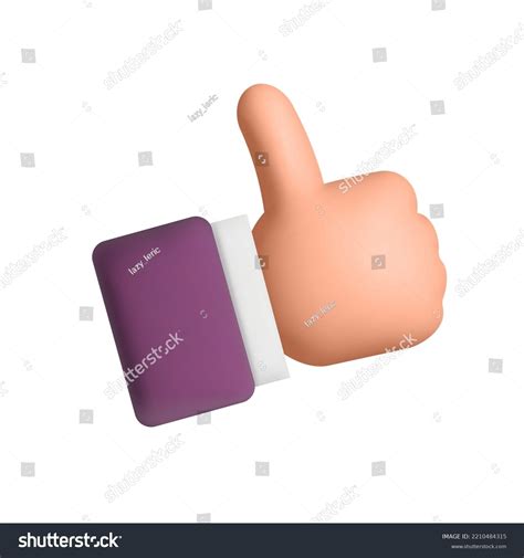 3d Vector Cartoon Thumb Man Hand Stock Vector (Royalty Free) 2210484315 ...