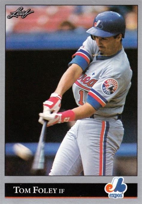 Random Baseball Card #1173: Tom Foley, infielder, Montreal Expos, 1992 ...