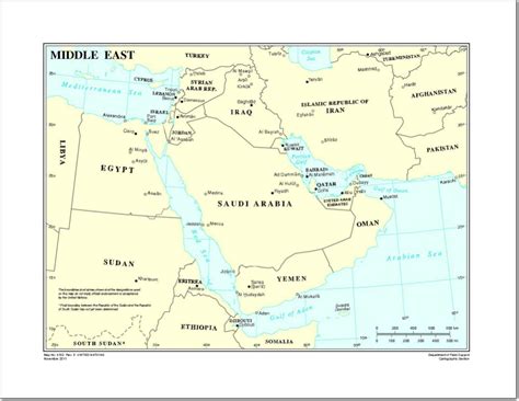 Mapa político de Oriente Medio Mapa de países y capitales de Oriente ...
