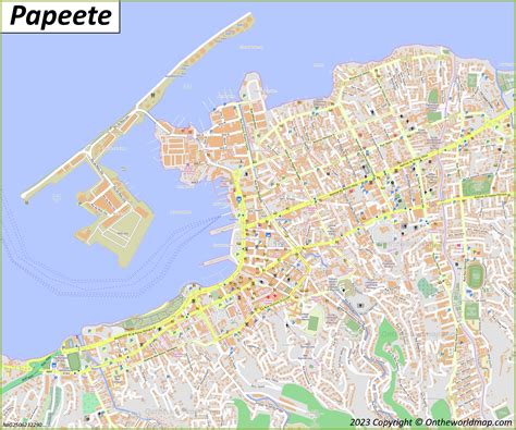 Papeete Map | Tahiti, French Polynesia | Detailed Maps of Papeete