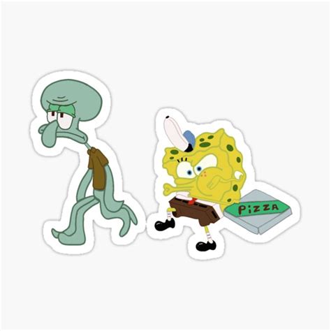 "Krusty Krab pizza meme" Sticker for Sale by nikkihistory | Redbubble