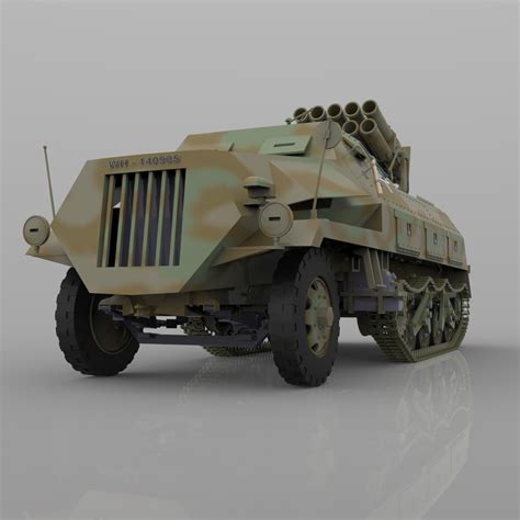 Panzerwerfer 42 3D model rigged | CGTrader