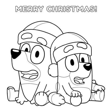 Merry Christmas Bluey coloring page - Download, Print or Color Online ...