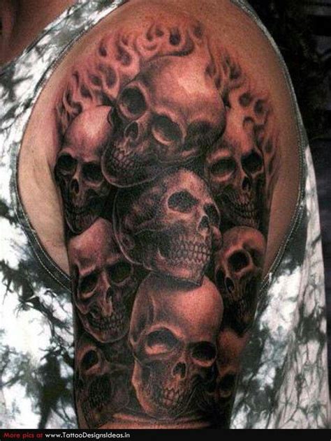 Sweet tat... the different perspectives of each skull is amazing. Skull ...