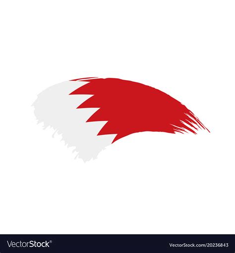 Bahrain flag Royalty Free Vector Image - VectorStock