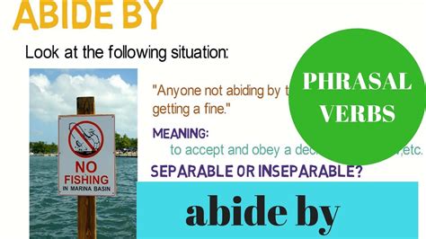 abide by (phrasal verb) - YouTube