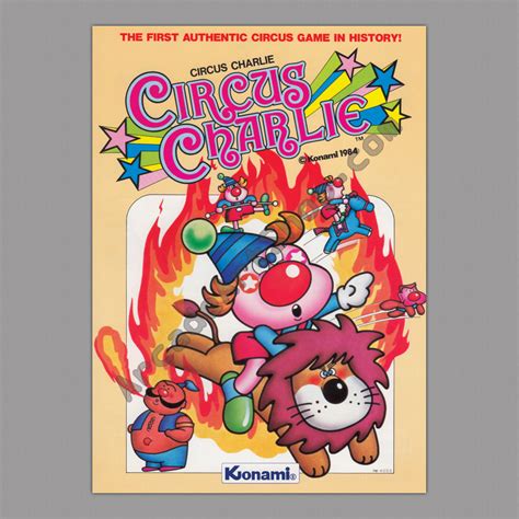 Circus Charlie Konami large arcade poster 50 x 70cm - Arcade Art Shop