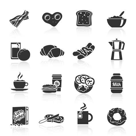 Breakfast icon black 444144 Vector Art at Vecteezy