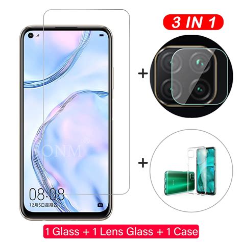 3-in-1 Case Camera Lens Tempered Glass For Huawei nova 7i Screen ...