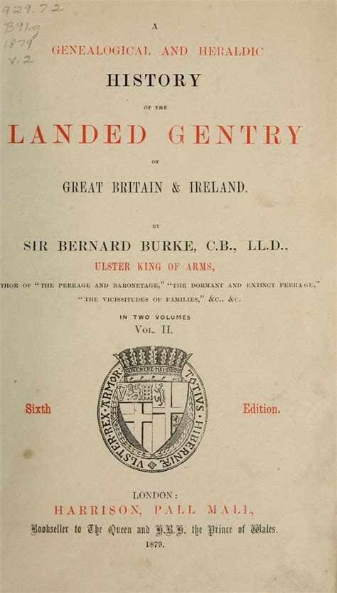 A genealogical and heraldic history of the landed gentry of Great ...