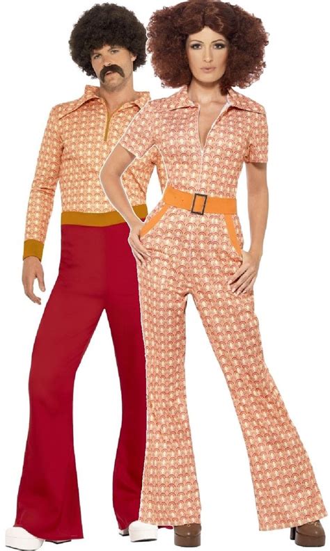 Couples Authentic 70s Fancy Dress Costume | Disco fancy dress, 70s ...