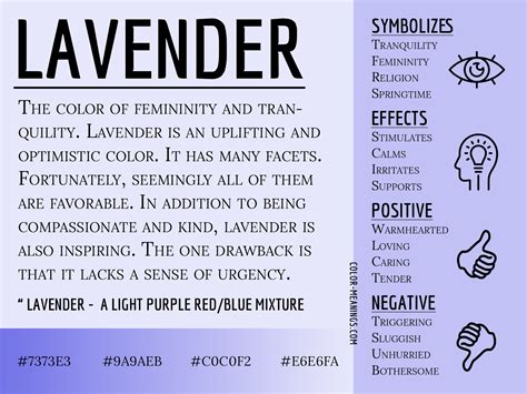 Lavender Color Meaning: The Color Lavender Symbolizes Femininity and ...