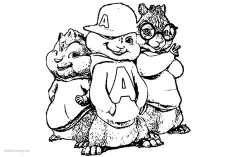 Characters from Alvin and The Chipmunks Coloring Pages - Free Printable ...