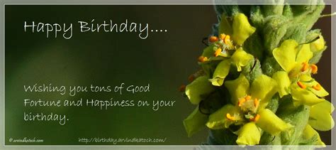 Beautiful Happy Birthday Yellow Flower Card (Wishing you tons of Good ...