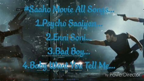 Saaho Movie's All Songs Collection... - YouTube