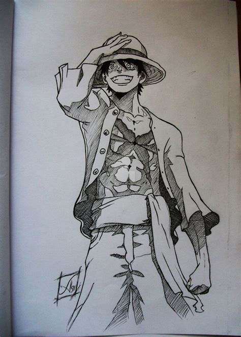 One Piece Luffy Hat Drawing