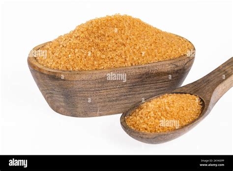 Unrefined Brown Cane Sugar Crystals - Saccharum officinarum Stock Photo ...