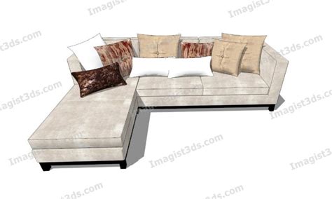 #030160 – L-Shaped Sofa 3D Model – Imagist3ds – 3D Product ...