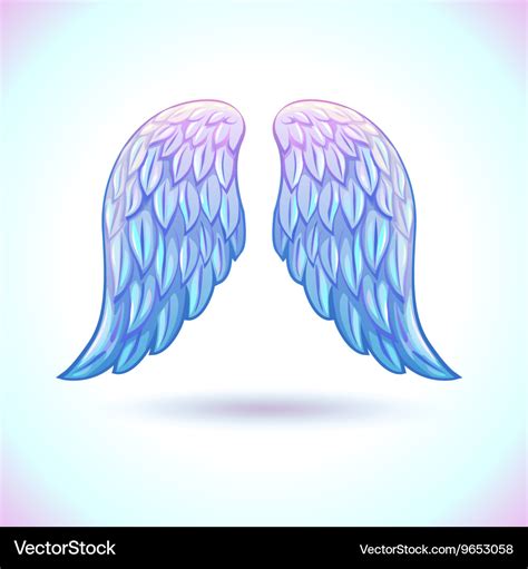 Beautiful cartoon angel wings Royalty Free Vector Image