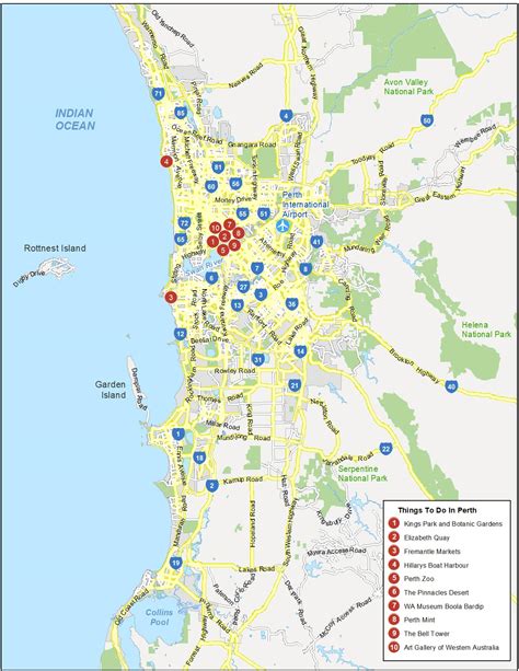 Map of Perth, Australia - GIS Geography