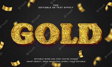 Premium PSD | Gold 3d editable psd text effect with background