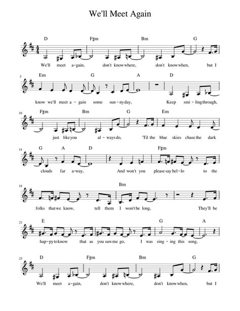 We'll Meet Again Sheet music for Piano (Solo) Easy | Musescore.com