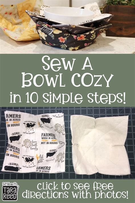 QUICK & SIMPLE - FREE BOWL COZY PATTERN | Sewing projects free, Sewing ...