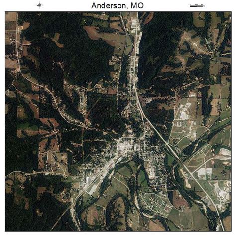 Aerial Photography Map of Anderson, MO Missouri