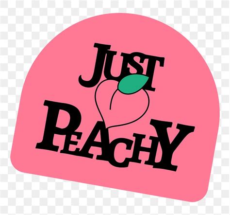 Png just peachy text label | Free PNG Sticker - rawpixel