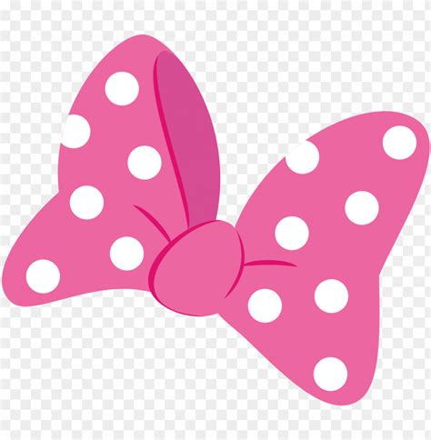 Minnie Mouse Bow Clipart - Pink Polka Dot Bow PNG Image