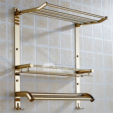 Designer Stainless Steel Bathroom Shelves Three Layer