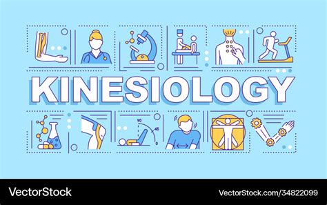 Kinesiology word concepts banner Royalty Free Vector Image