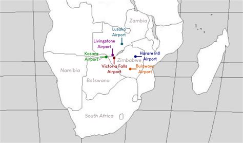 Victoria Falls Zambia Map