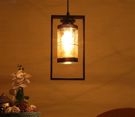 Buy Wood Hanging Lights Brown Finish Online in India at Best Price ...