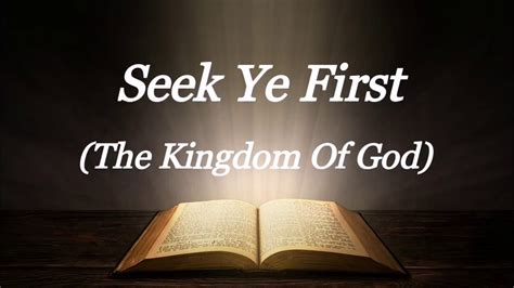 SEEK YE FIRST (The Kingdom Of God) | The Maranatha / Karen Lafferty ...